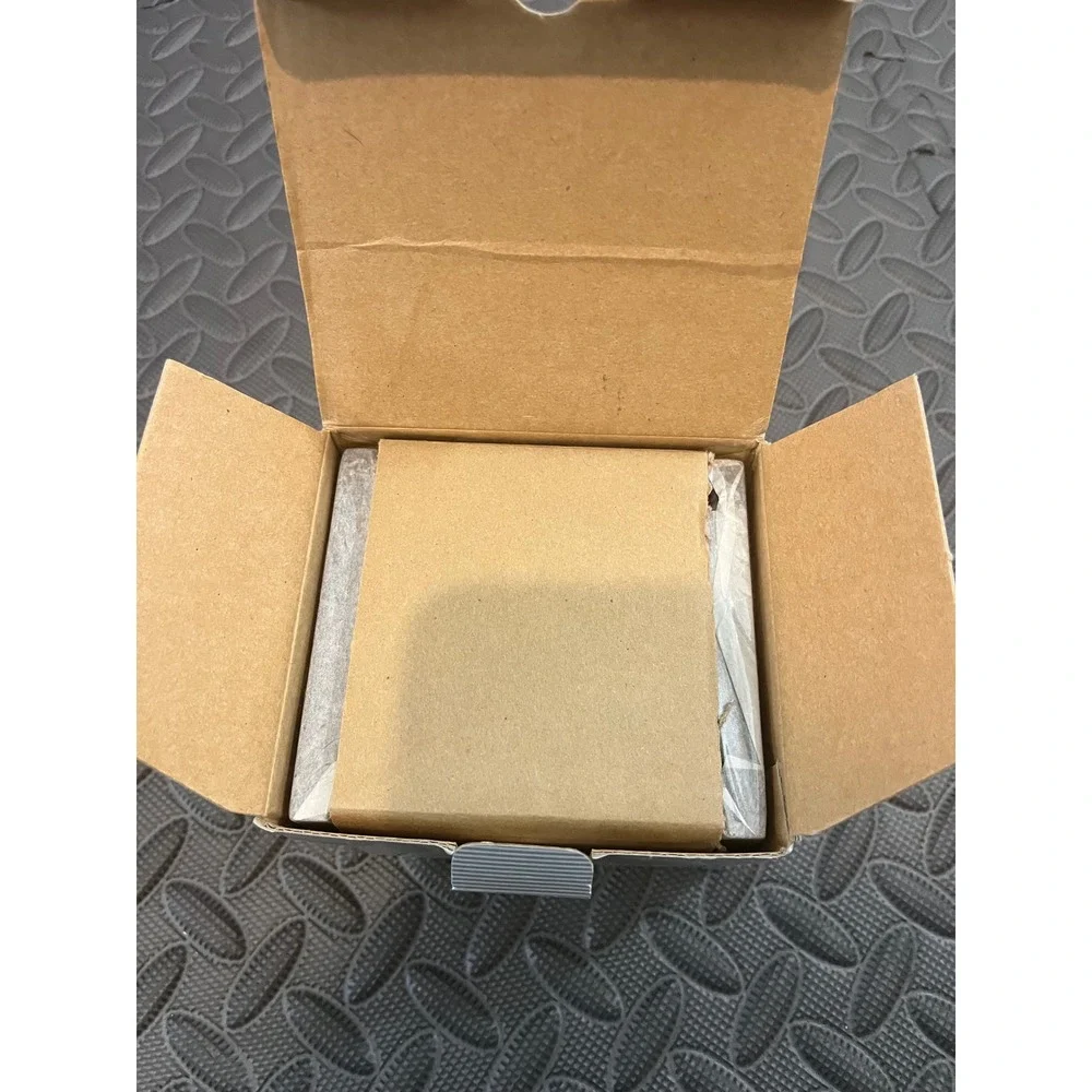 New Four Crate and Barrel Glass Photo Coasters hold 2 x 2.75 Pics With A Stand
